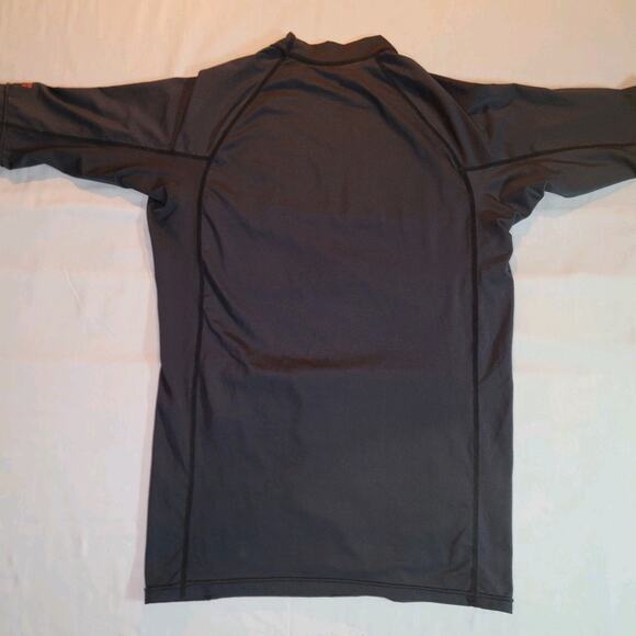 Patagonia Shirt Mens Large Rash Guard Black UPF 50 Short Sleeve Surf Stretch - Picture 2 of 12
